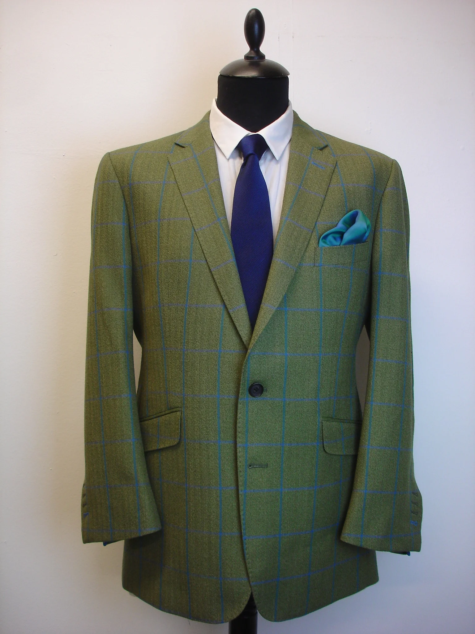 【ALUDE SELECT】 blue check tweed jacket 2939102c1dd23d5332775eedbc790c